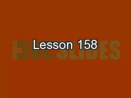 Lesson 158