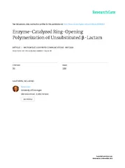 Enzyme-CatalyzedRing-OpeningPolymerizationofUnsubstitutedLeendertW.Sch