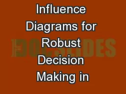 Influence Diagrams for Robust Decision Making in