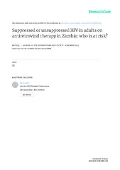 PosterAbstractSuppressedorunsuppressedHIVinadultsonantiretroviralthera