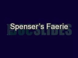 Spenser’s Faerie