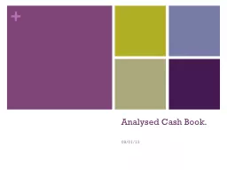 Analysed Cash Book.