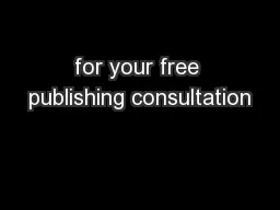 for your free publishing consultation
