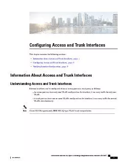 Configuring Access and Trunk Interfaces�7�K�L�V�F�K�D�S�W�H�U�F�R�Q�W