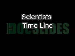Scientists Time Line