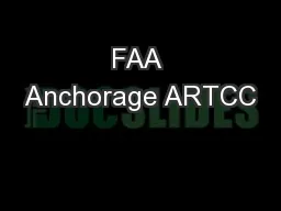 FAA Anchorage ARTCC