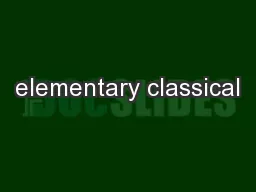 elementary classical