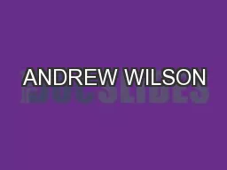 ANDREW WILSON