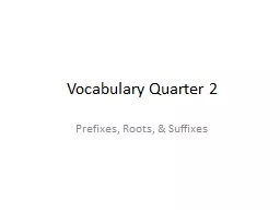 Vocabulary Quarter 2