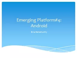 Emerging Platform#4: