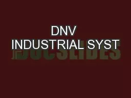 DNV INDUSTRIAL SYST