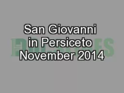 San Giovanni in Persiceto November 2014