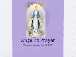 Angelus Prayer