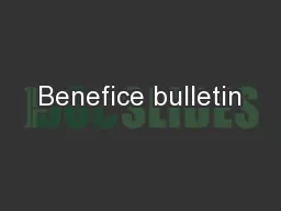 Benefice bulletin