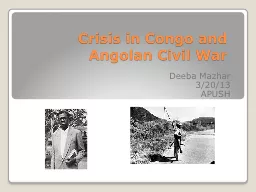 Crisis in Congo and Angolan Civil War
