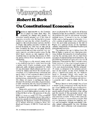 IlCOO Ili Robert H. Bork On Constitutional Economics PROPOSING AMENDME