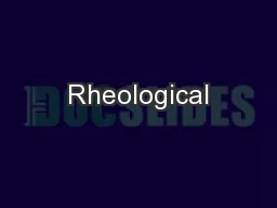 Rheological