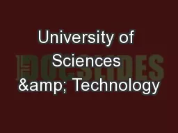 University of Sciences & Technology