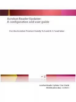 Acrobat-Reader Updater User GuideModification date: 11/20/11