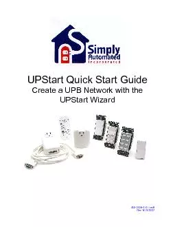 Simply Automated’s UPStart Quick Start Guide
