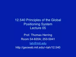 12.540 Principles of the Global Positioning System