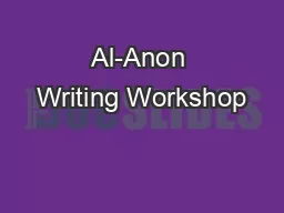 Al-Anon Writing Workshop