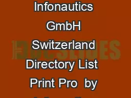 Directory List  Print Pro by Infonautics GmbH Switzerland  Copyright by Infonautics GmbH