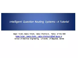   Intelligent Question Routing Systems - A Tutorial