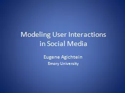 Modeling User Interactions