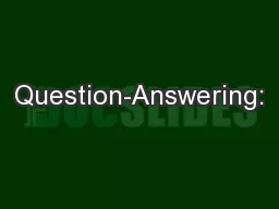 Question-Answering: