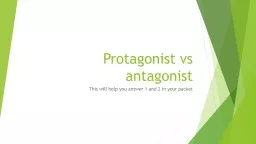 Protagonist vs antagonist