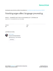 URGES AFFECT LANGUAGE PROCESSING