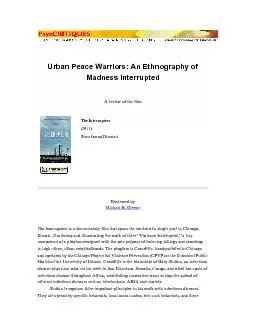 Urban Peace Warriors: An Ethnography of