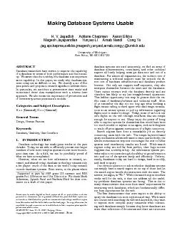 MakingDatabaseSystemsUsableH.V.JagadishAdrianeChapmanAaronElkissMagesh