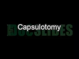 Capsulotomy
