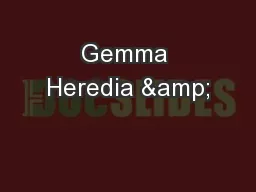 Gemma Heredia &