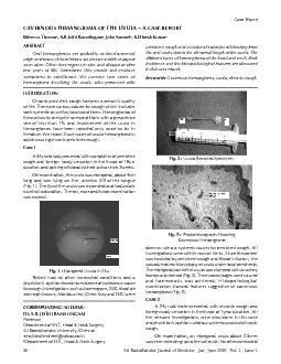 36Sri Ramachandra Journal of Medicine,  Jan-June 2009,  Vol. 1,  Issue