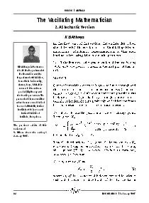 February  1997The Vacillating Mathematician