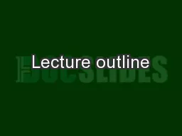 Lecture outline