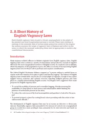 2. A Short History ofEnglish Vagrancy LawsEarly English vagrancy laws
