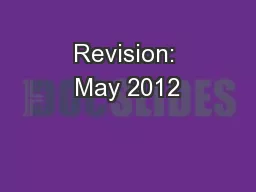 Revision: May 2012
