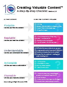 A Step-By-Step Checklist