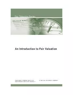 An Introduction to Fair Valuation