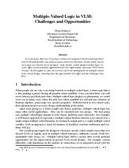 Multiple-ValuedLogicinVLSI:ChallengesandOpportunities