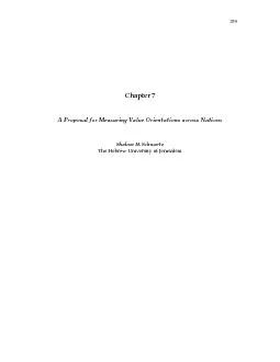 Chapter 7 A Proposal for Measuring Value Orientations across Nations S
