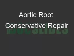 Aortic Root Conservative Repair