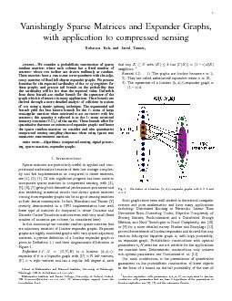 1VanishinglySparseMatricesandExpanderGraphs,withapplicationtocompresse