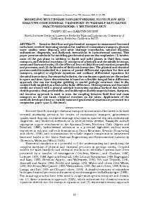 MODELINGMULTIPHASENON-ISOTHERMALFLUIDFLOWANDREACTIVEGEOCHEMICALTRANSPO