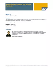 SAP COMMUNITY NETWORK
