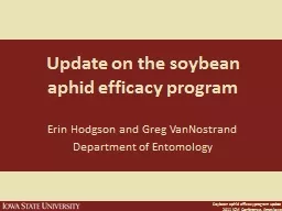 Update on the soybean aphid efficacy program